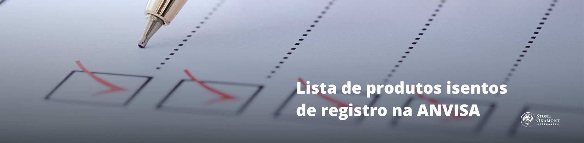 Lista de produtos isentos de registro na ANVISA